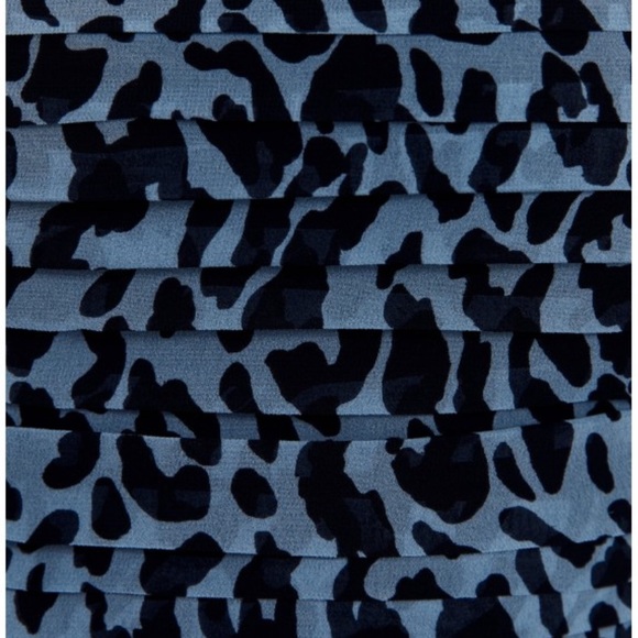 Zara Blue Animal Print Square Neck Top - Picture 4 of 11